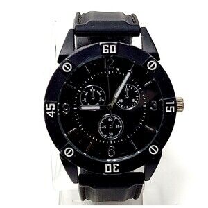Chronograph Wrist Watch Mens Diver Style Stainless Steel Japan Movement  WORKS